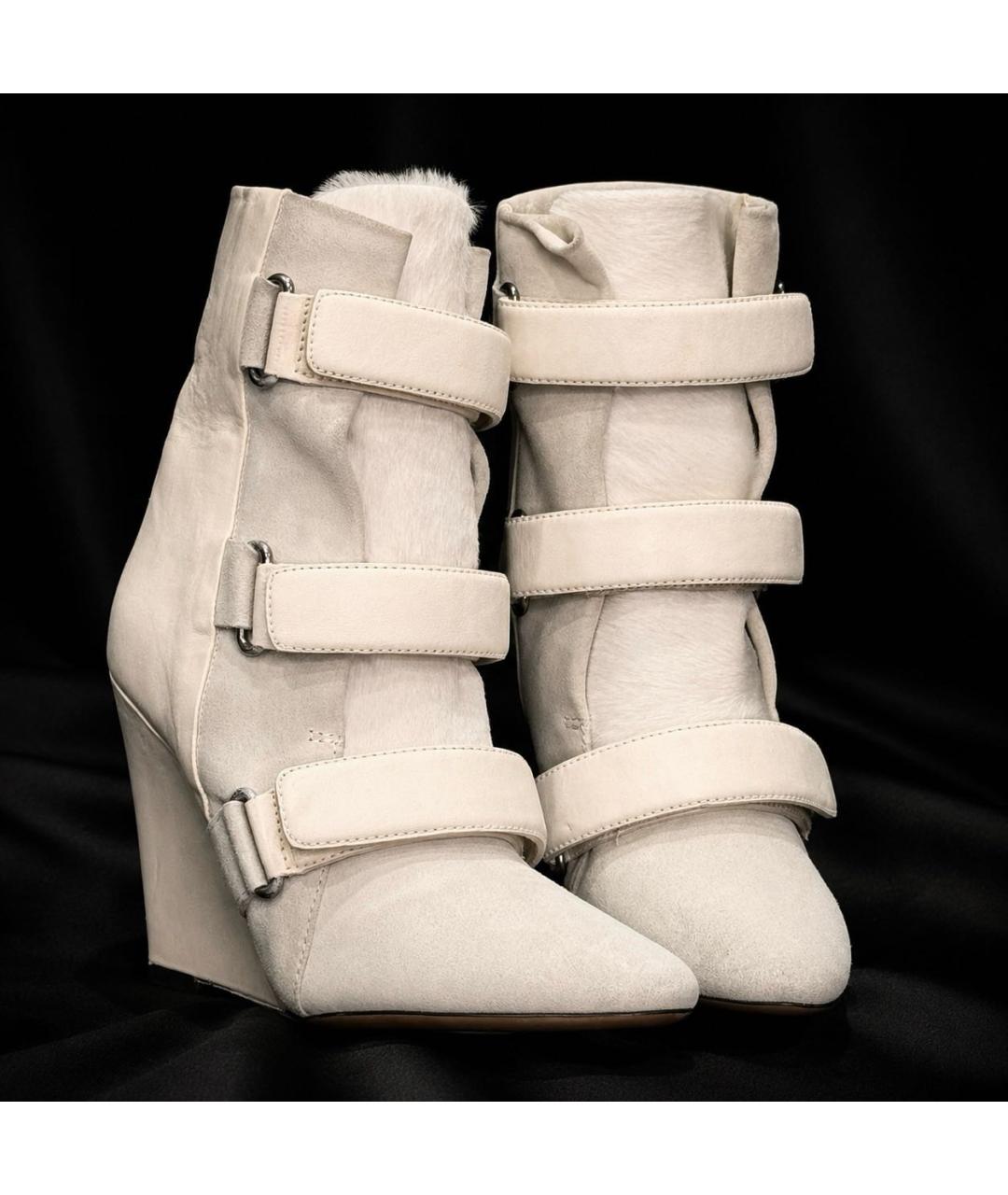 ISABEL MARANT Белые кожаные ботинки, фото 2