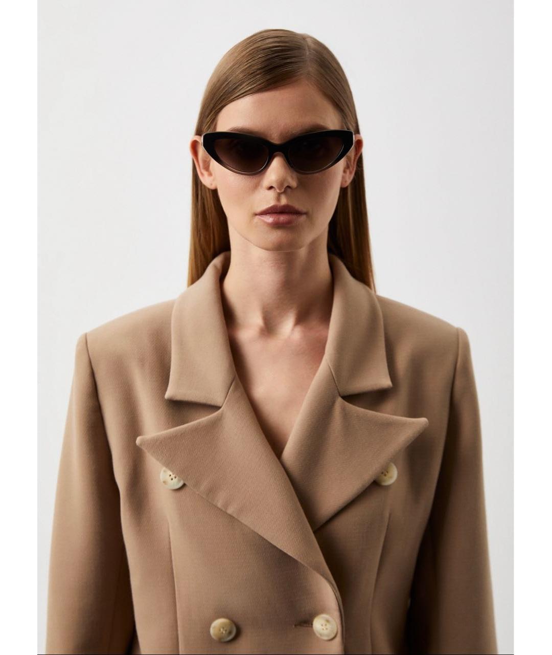 BURBERRY Черные пластиковые солнцезащитные очки, фото 2