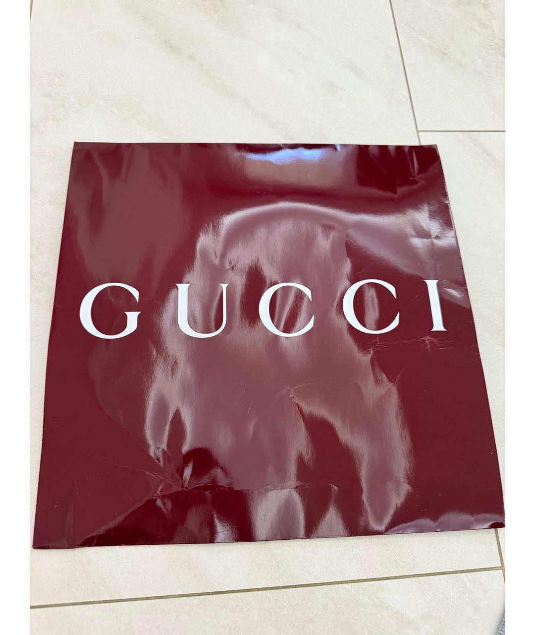 GUCCI Серый шерстяной платок, фото 4