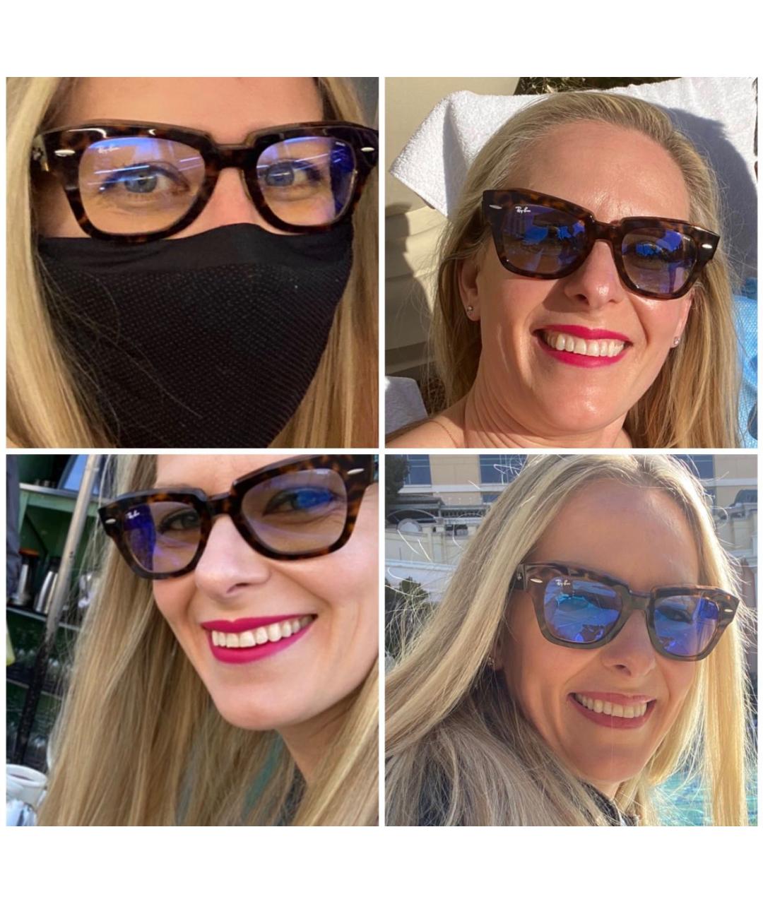RAY BAN Коричневые пластиковые солнцезащитные очки, фото 8