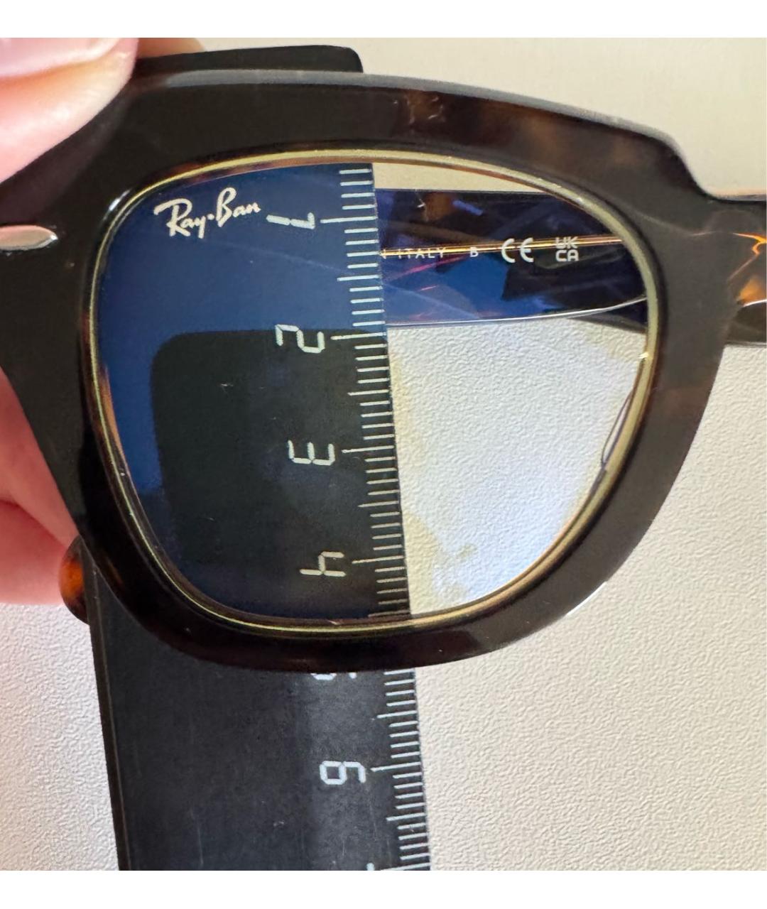 RAY BAN Коричневые пластиковые солнцезащитные очки, фото 6