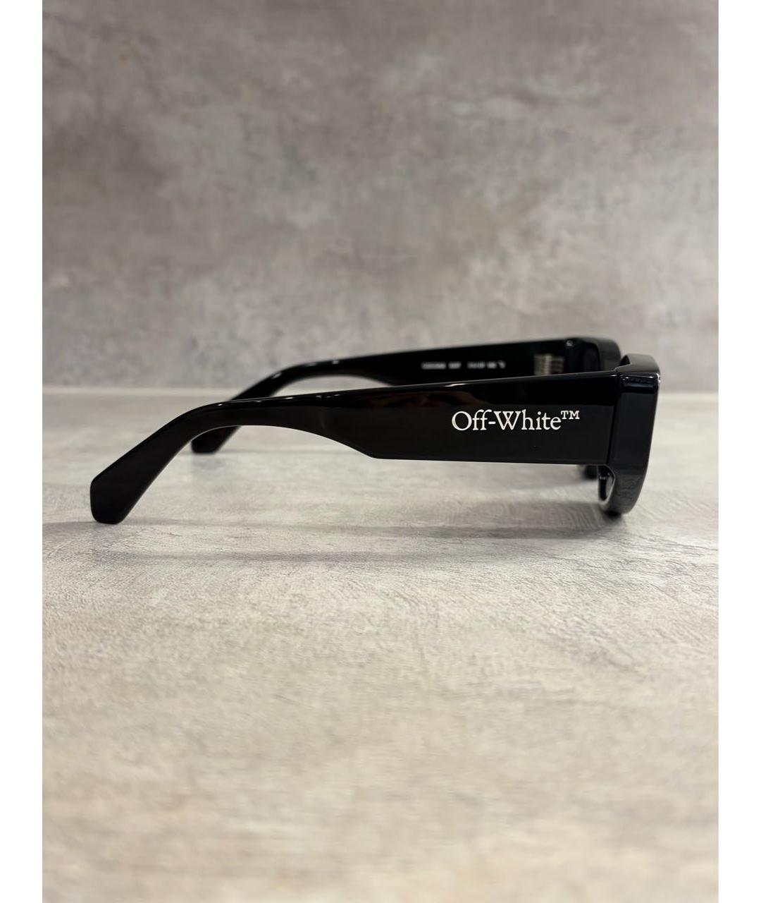 OFF-WHITE Черные пластиковые солнцезащитные очки, фото 4