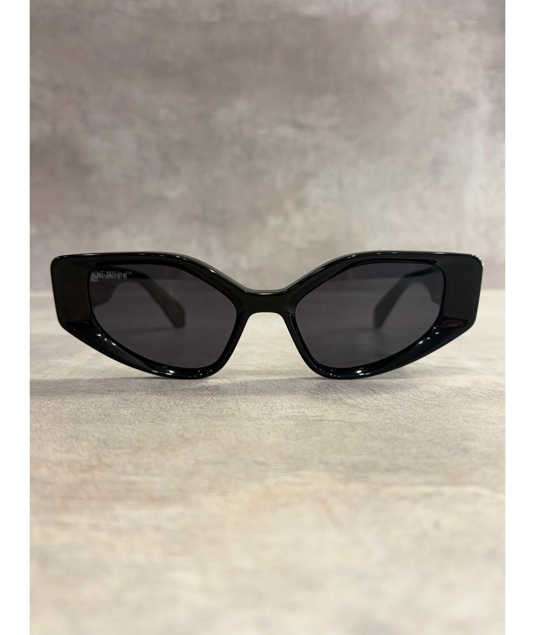 OFF-WHITE Черные пластиковые солнцезащитные очки, фото 9