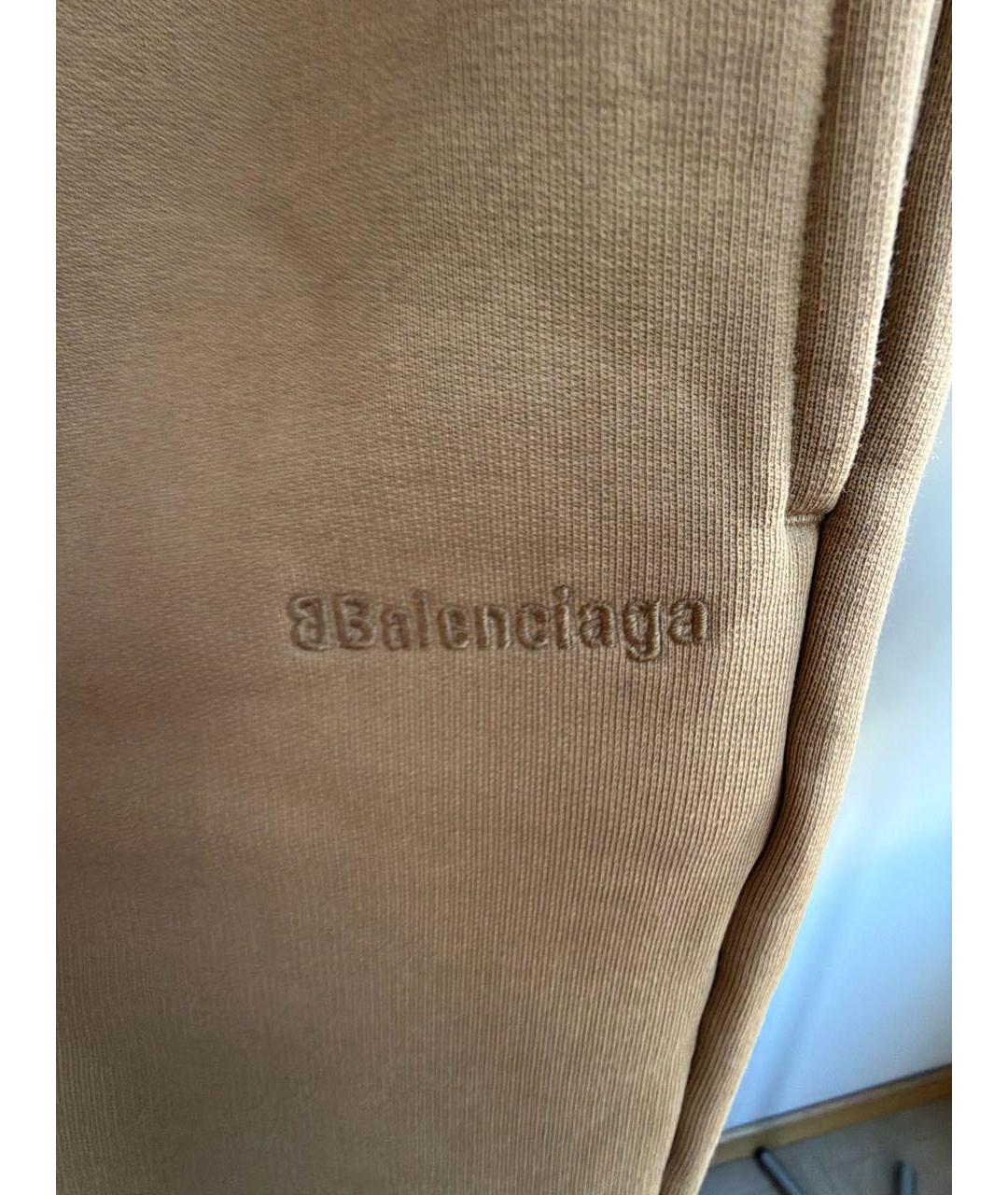 BALENCIAGA Коричневые хлопковые повседневные брюки, фото 4