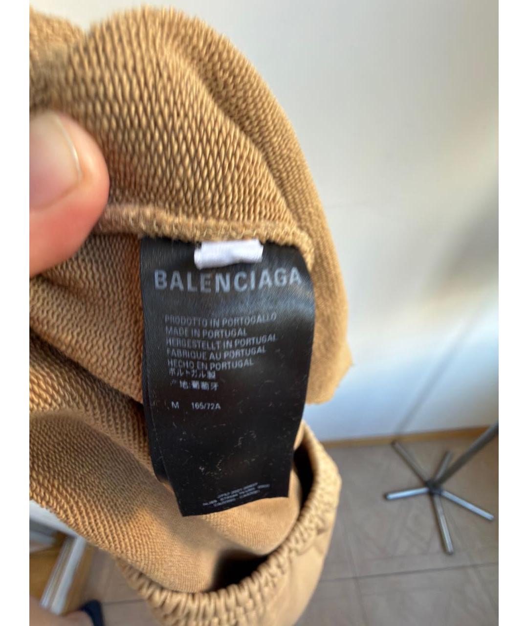 BALENCIAGA Коричневые хлопковые повседневные брюки, фото 8