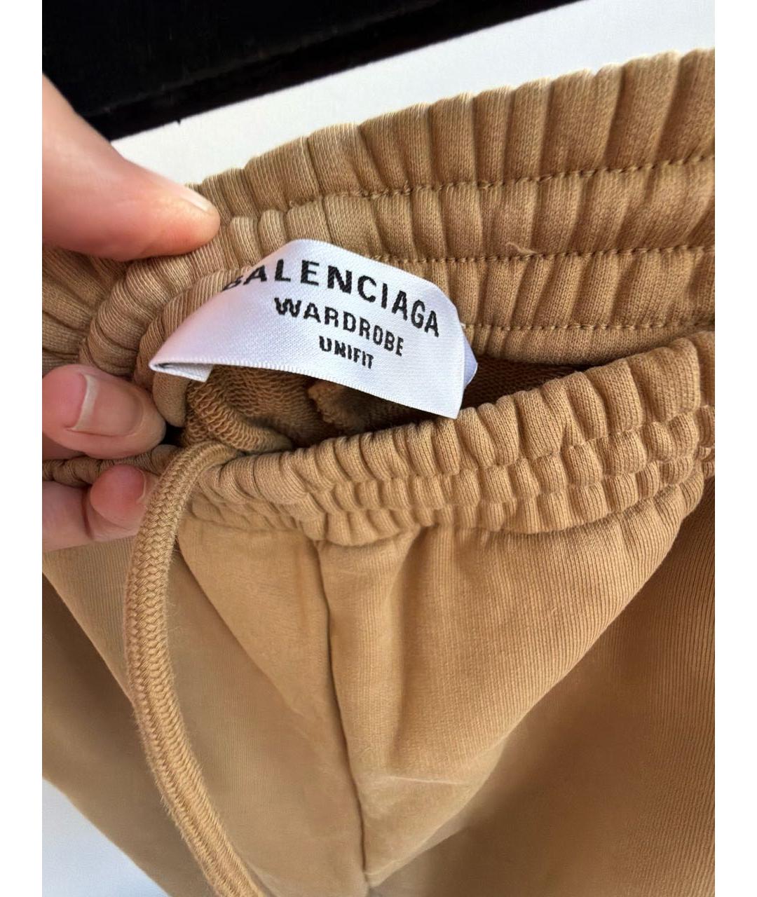 BALENCIAGA Коричневые хлопковые повседневные брюки, фото 6