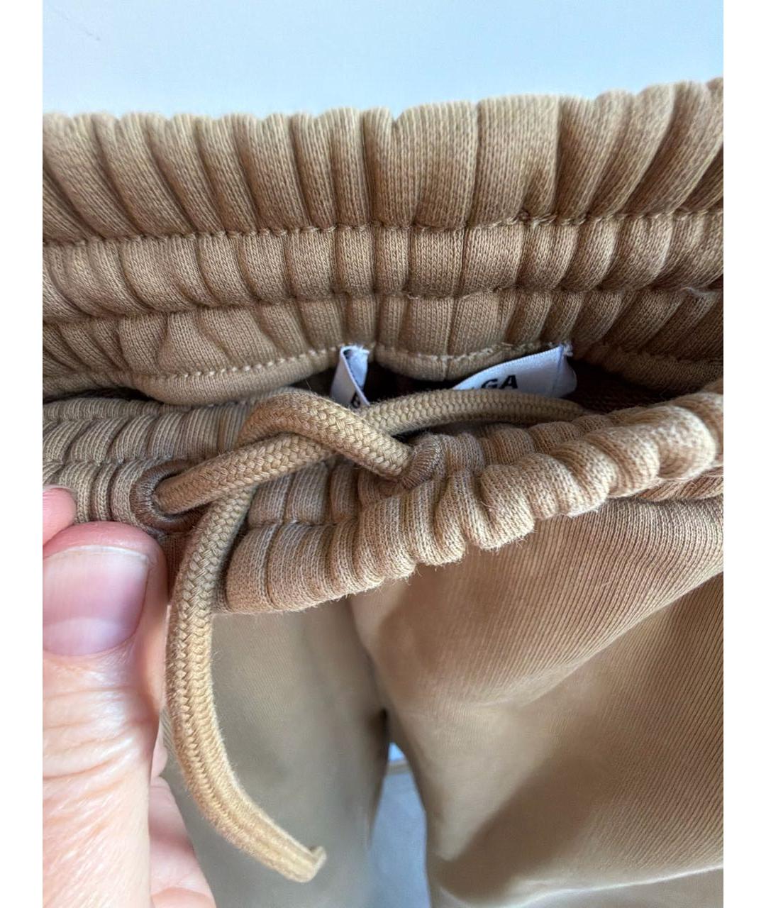 BALENCIAGA Коричневые хлопковые повседневные брюки, фото 5