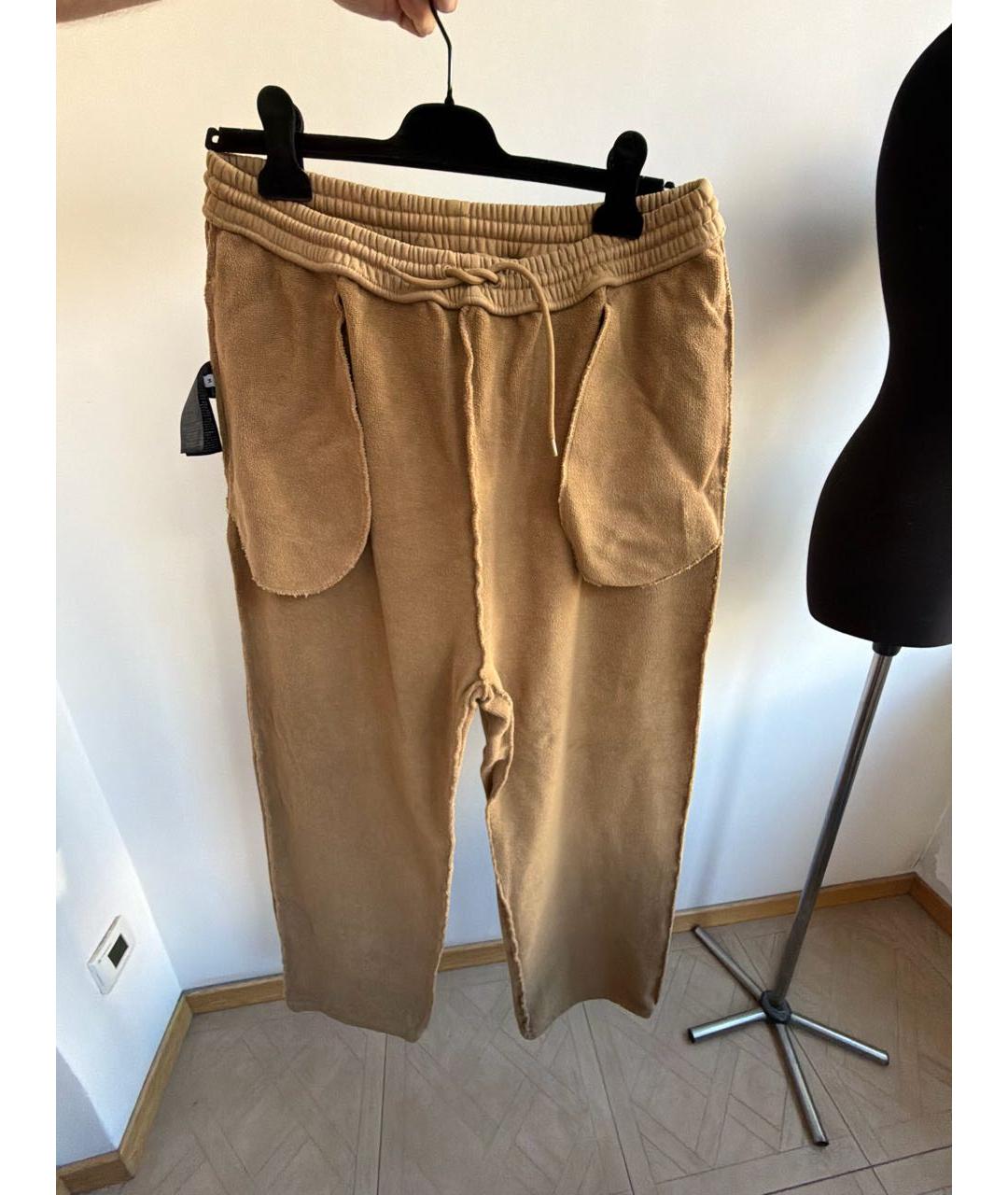 BALENCIAGA Коричневые хлопковые повседневные брюки, фото 3