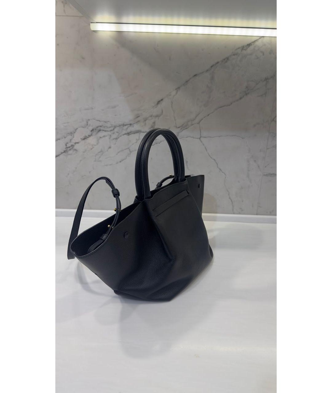 DEMELLIER Черная кожаная сумка тоут, фото 2