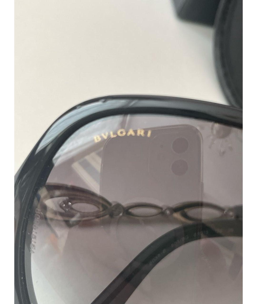 BVLGARI Черные пластиковые солнцезащитные очки, фото 5