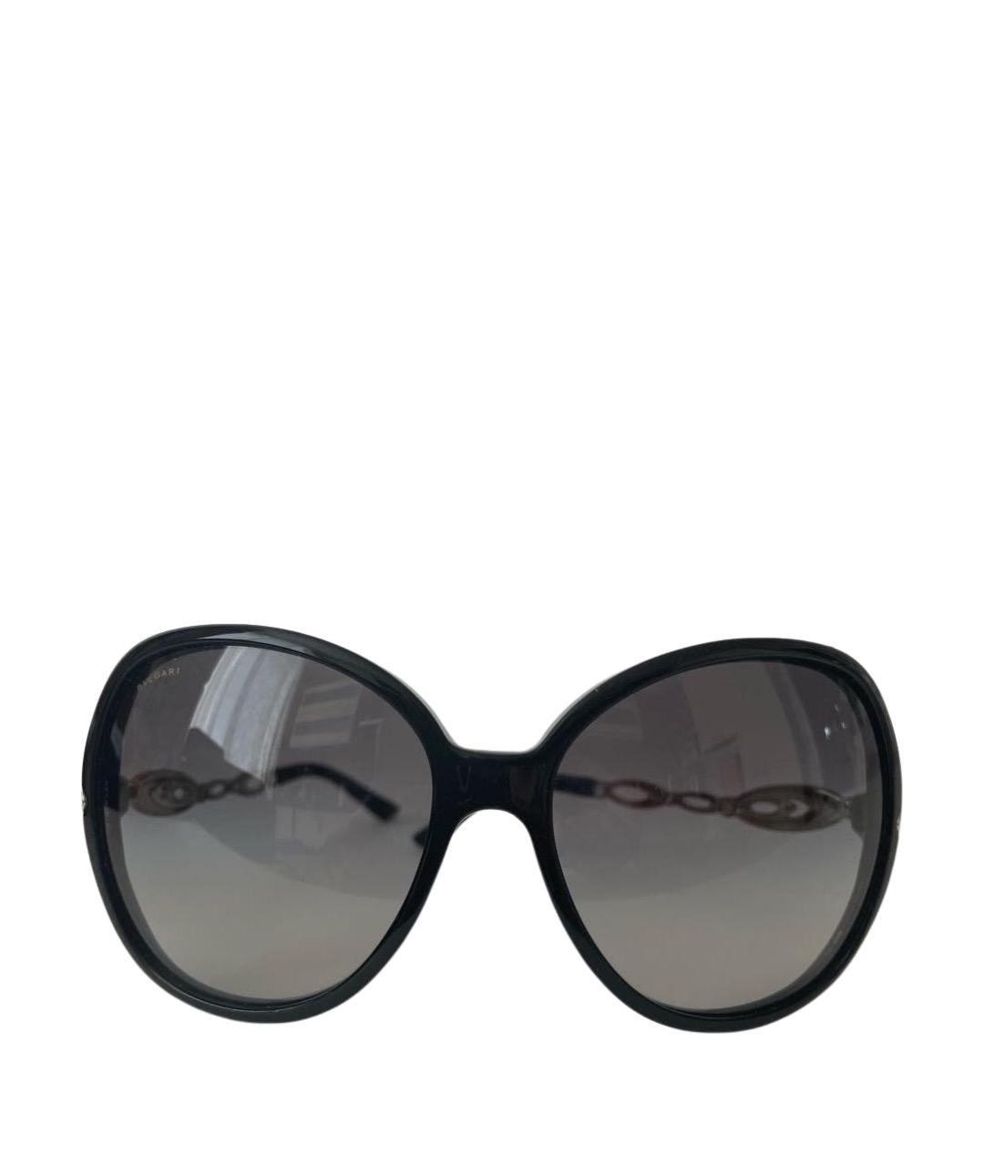 BVLGARI Черные пластиковые солнцезащитные очки, фото 1