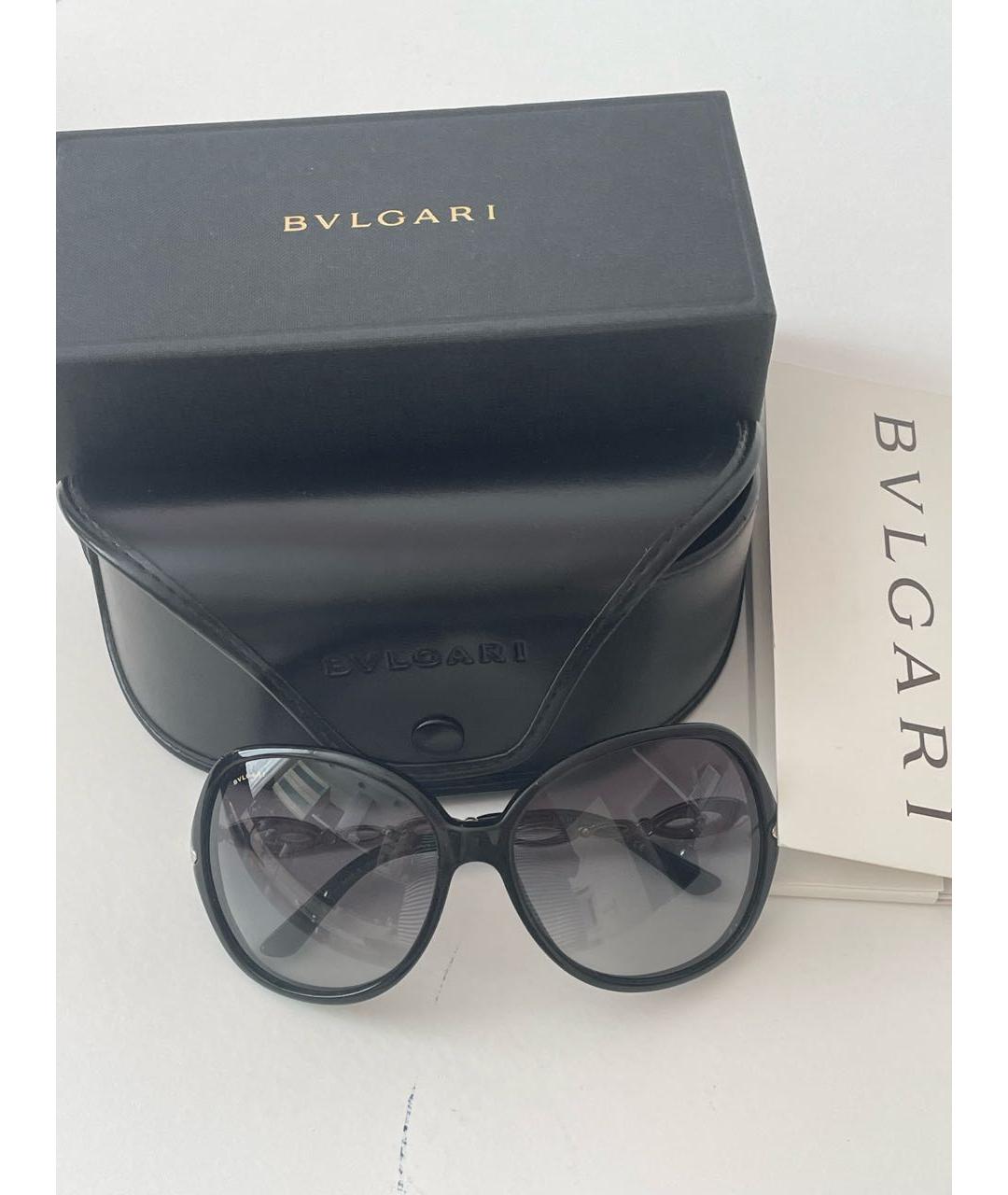 BVLGARI Черные пластиковые солнцезащитные очки, фото 4