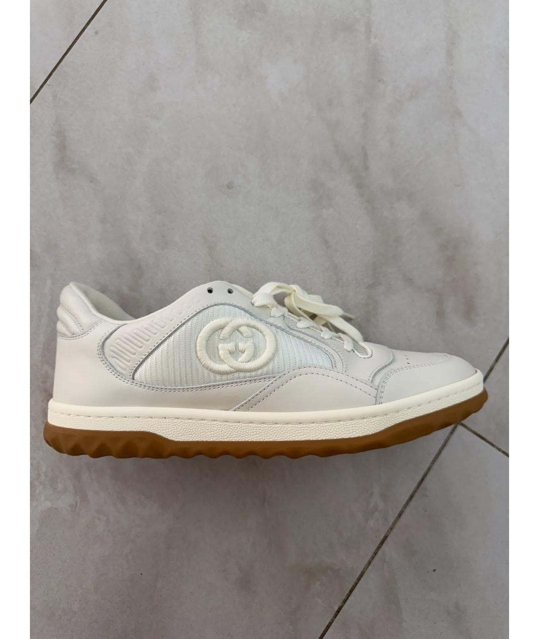 GUCCI Белые кожаные кеды, фото 7