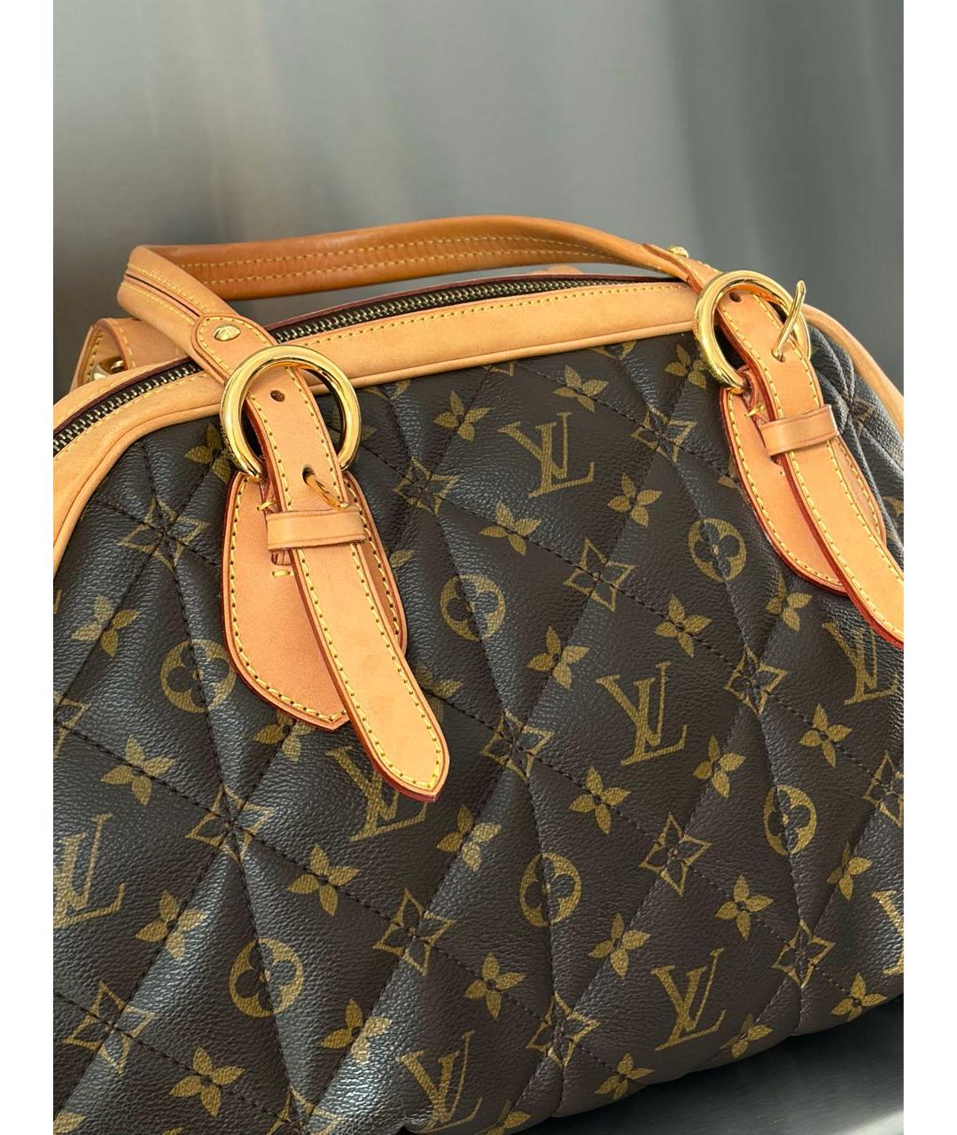 LOUIS VUITTON Коричневая сумка с короткими ручками, фото 4