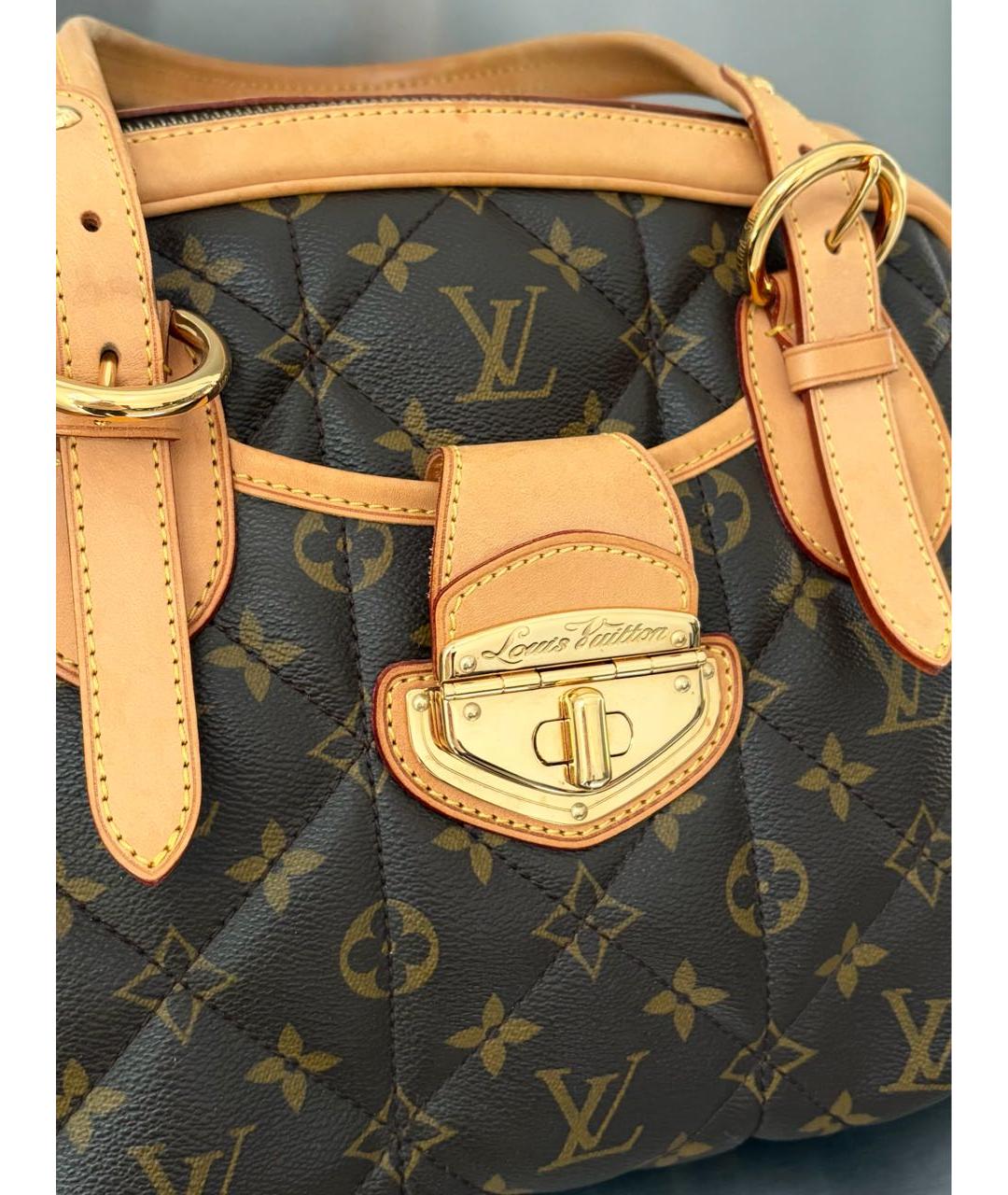 LOUIS VUITTON Коричневая сумка с короткими ручками, фото 2