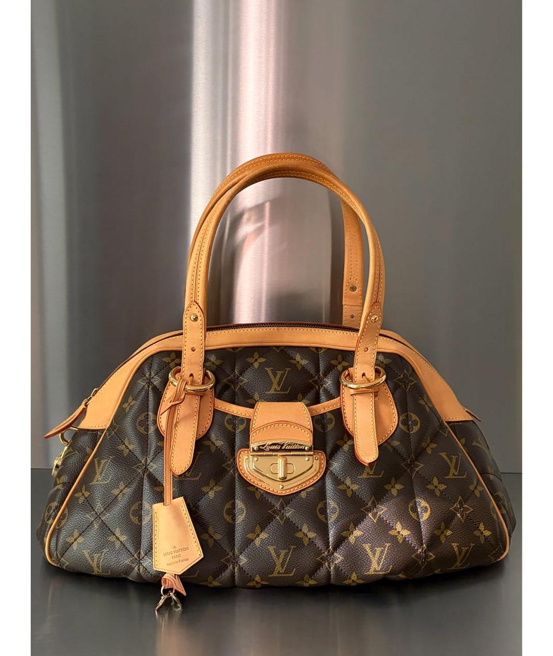 LOUIS VUITTON Коричневая сумка с короткими ручками, фото 9