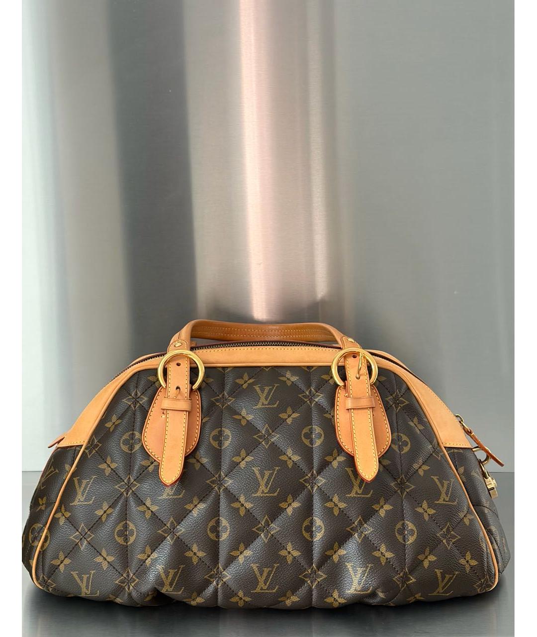 LOUIS VUITTON Коричневая сумка с короткими ручками, фото 3
