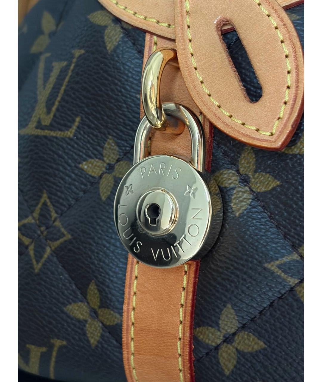 LOUIS VUITTON Коричневая сумка с короткими ручками, фото 6