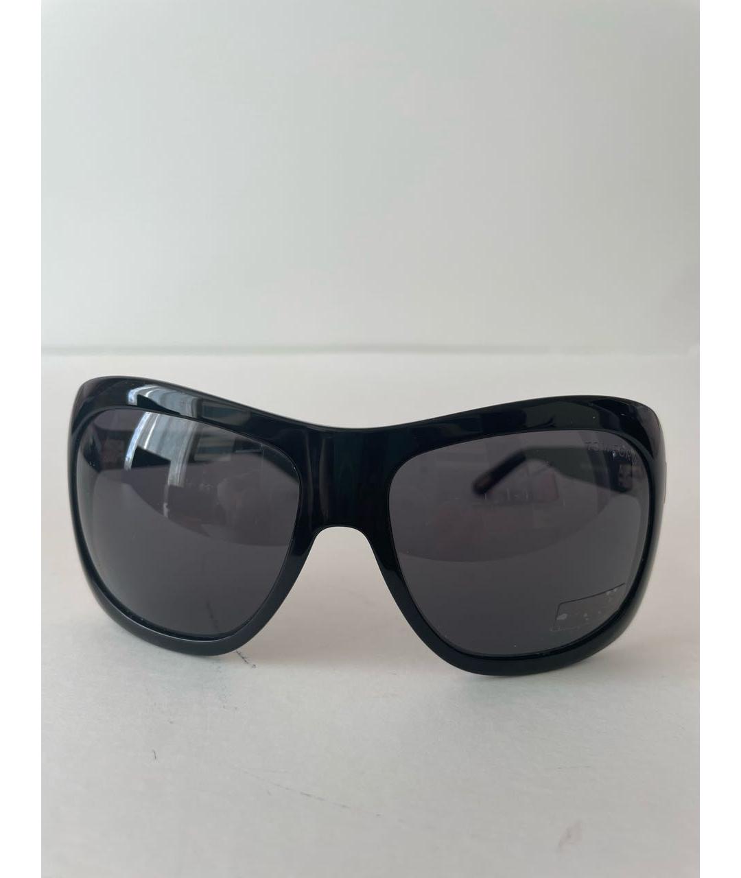 TOM FORD Черные пластиковые солнцезащитные очки, фото 8
