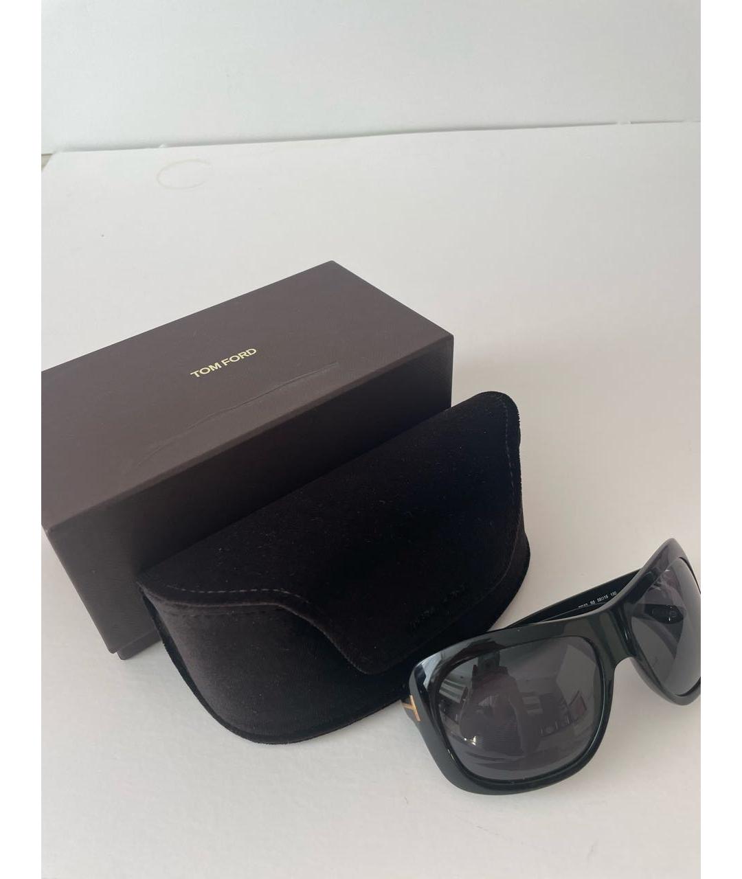TOM FORD Черные пластиковые солнцезащитные очки, фото 4