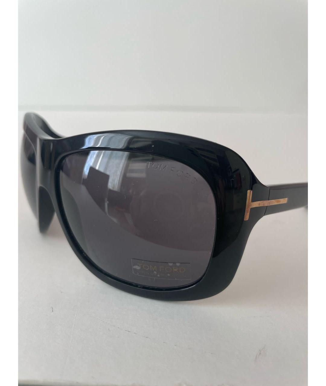 TOM FORD Черные пластиковые солнцезащитные очки, фото 5
