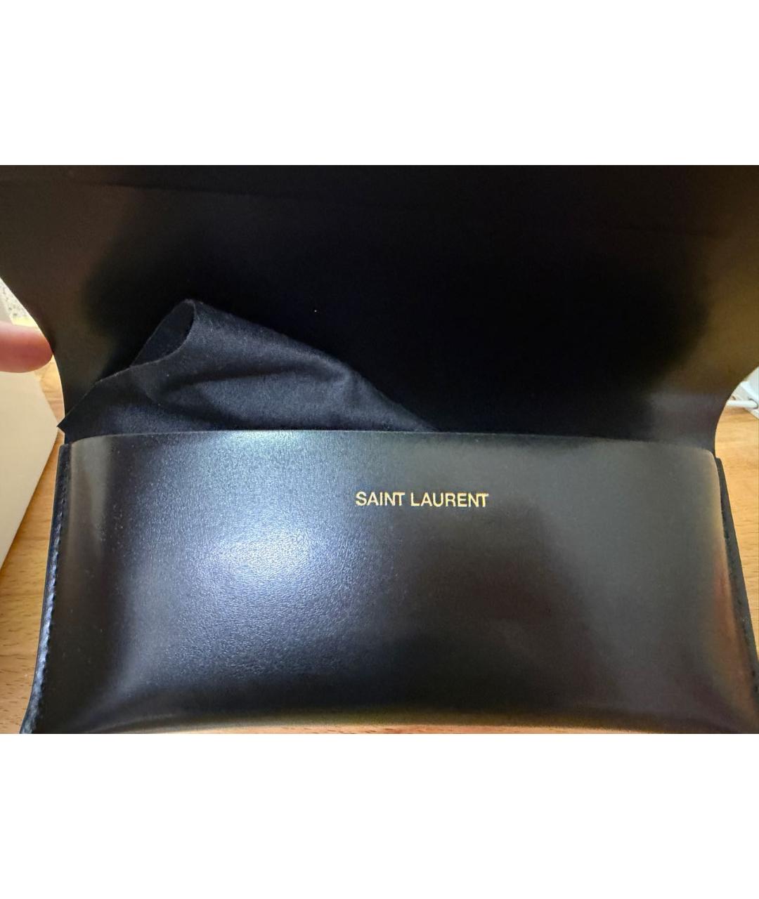 SAINT LAURENT Коричневые пластиковые солнцезащитные очки, фото 5