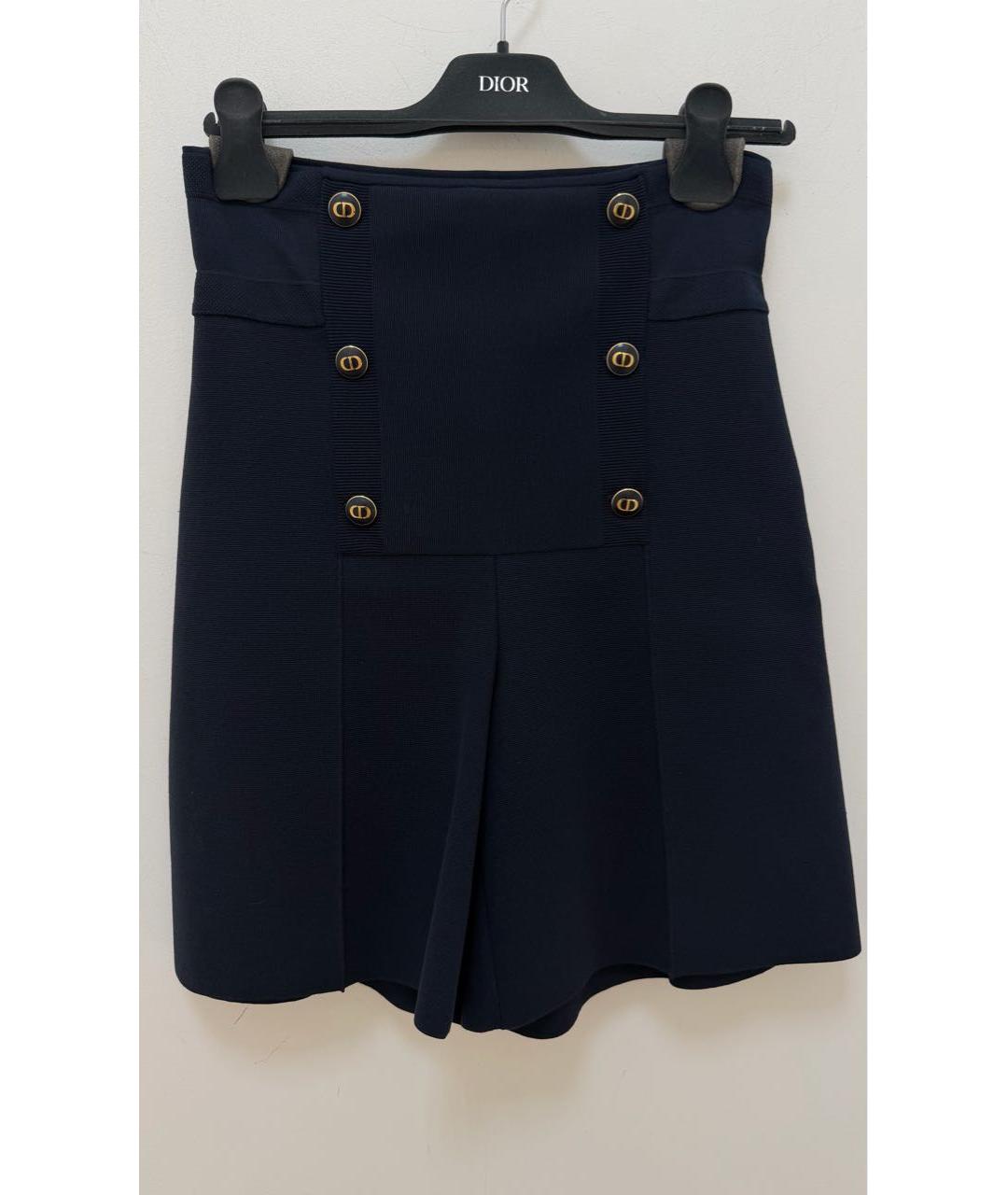 CHRISTIAN DIOR Синие хлопко-эластановые шорты, фото 7