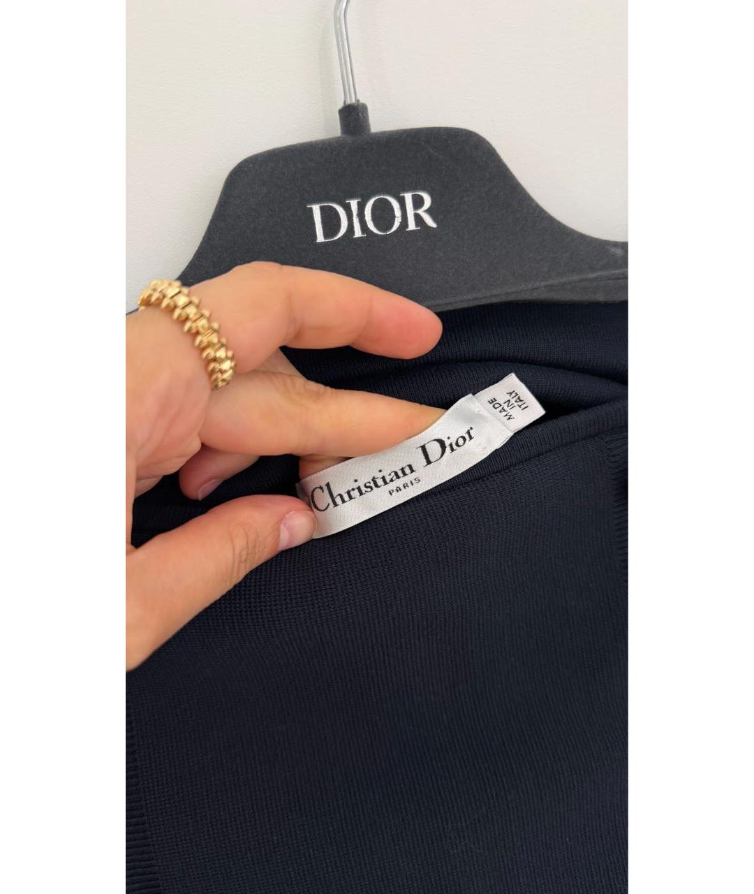 CHRISTIAN DIOR Синие хлопко-эластановые шорты, фото 3