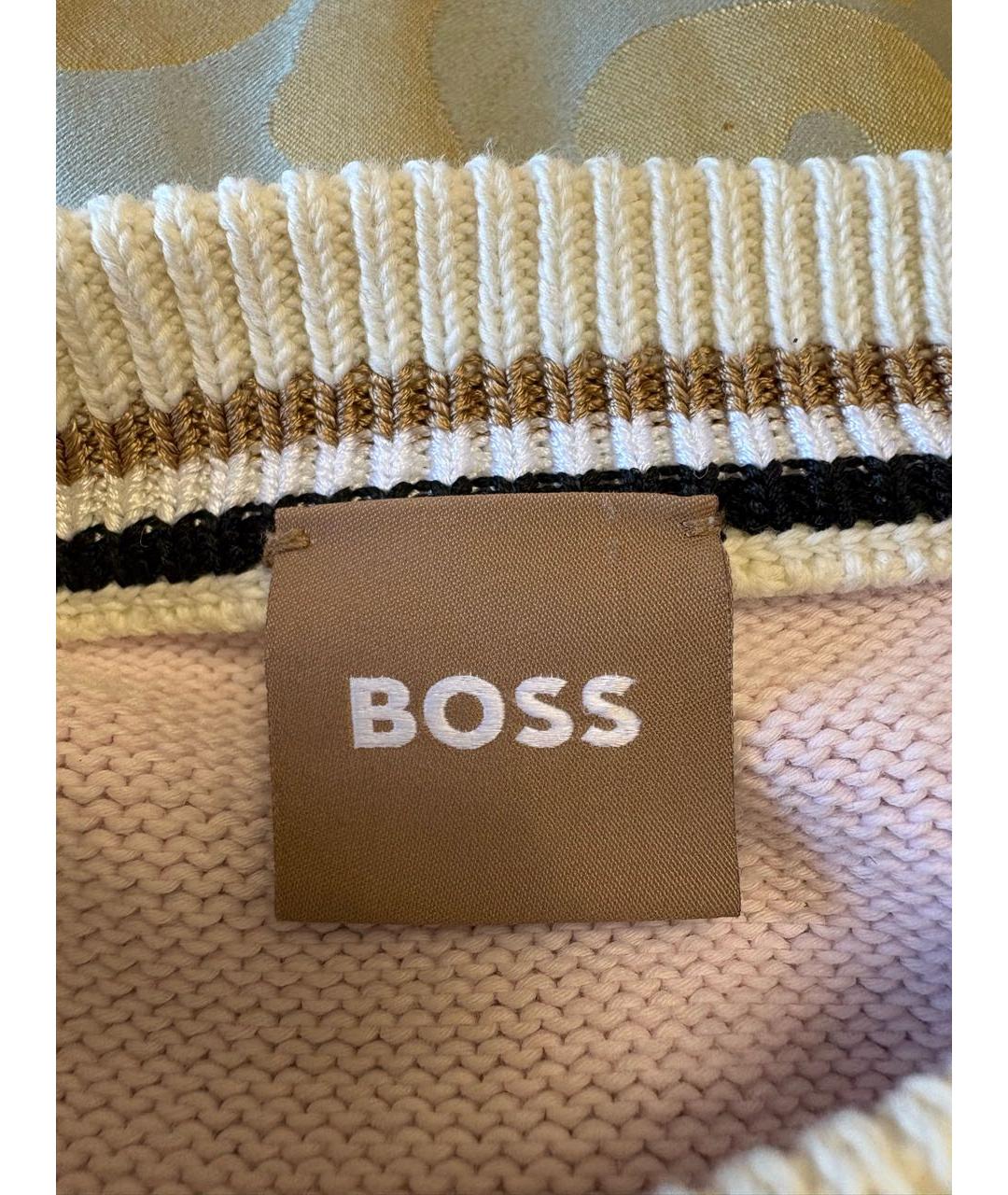 HUGO BOSS Розовый хлопковый джемпер / свитер, фото 5