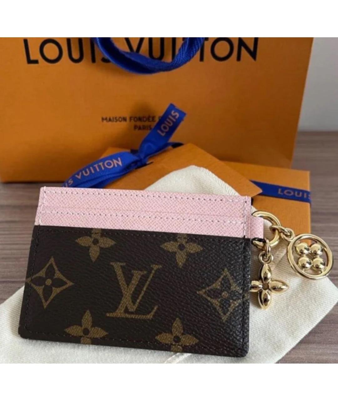 LOUIS VUITTON Коричневый кардхолдер, фото 3