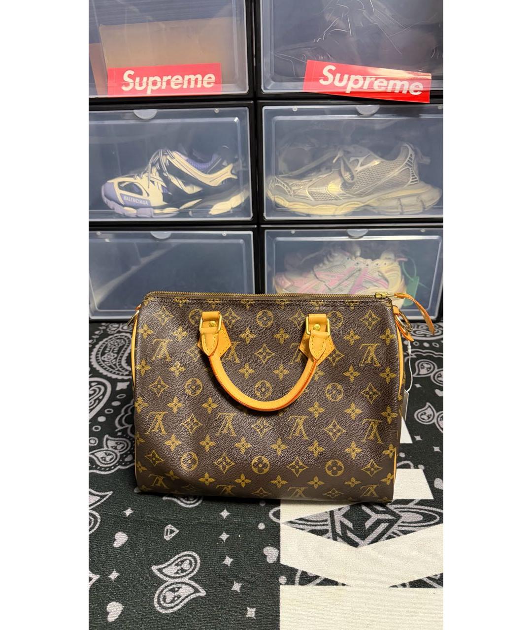 LOUIS VUITTON Коричневая сумка с короткими ручками, фото 6