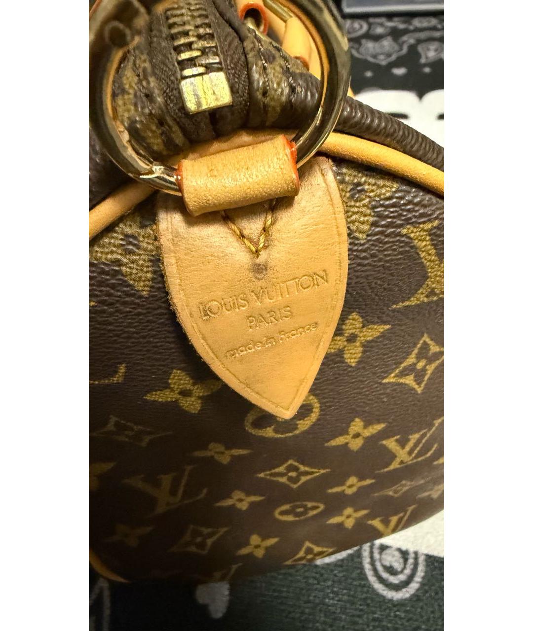 LOUIS VUITTON Коричневая сумка с короткими ручками, фото 5