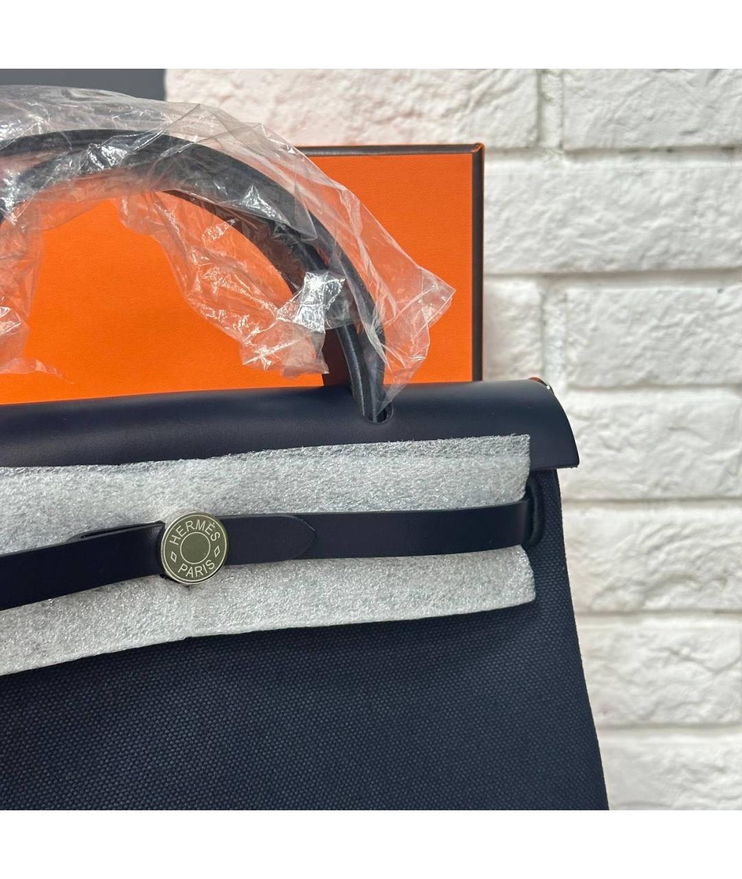 HERMES Черная тканевая сумка через плечо, фото 3
