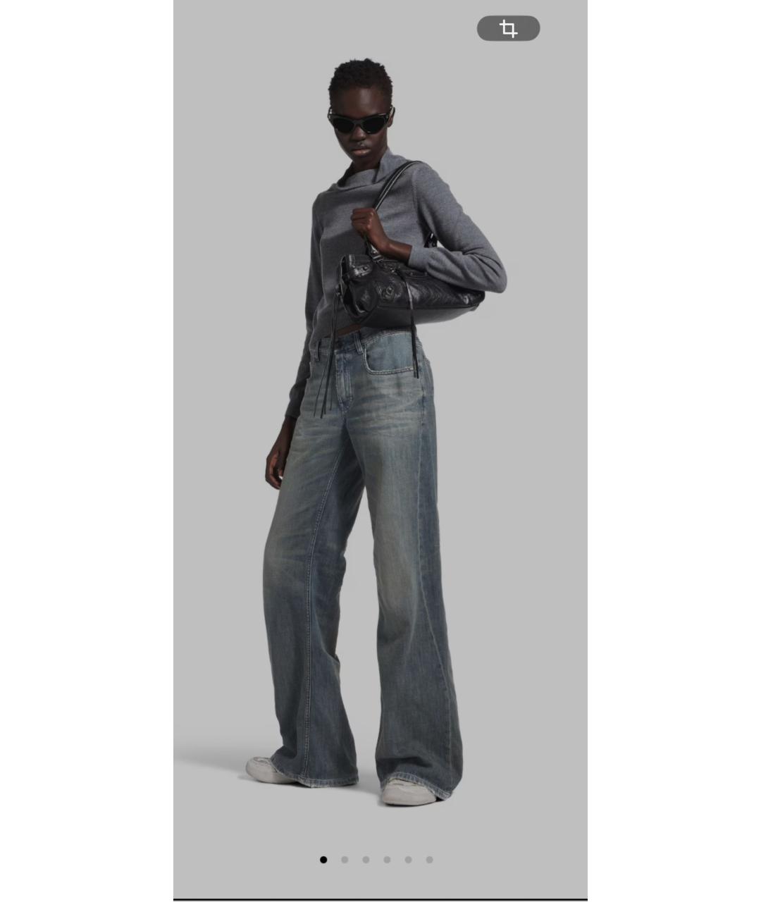 BALENCIAGA Синие хлопковые джинсы клеш, фото 6