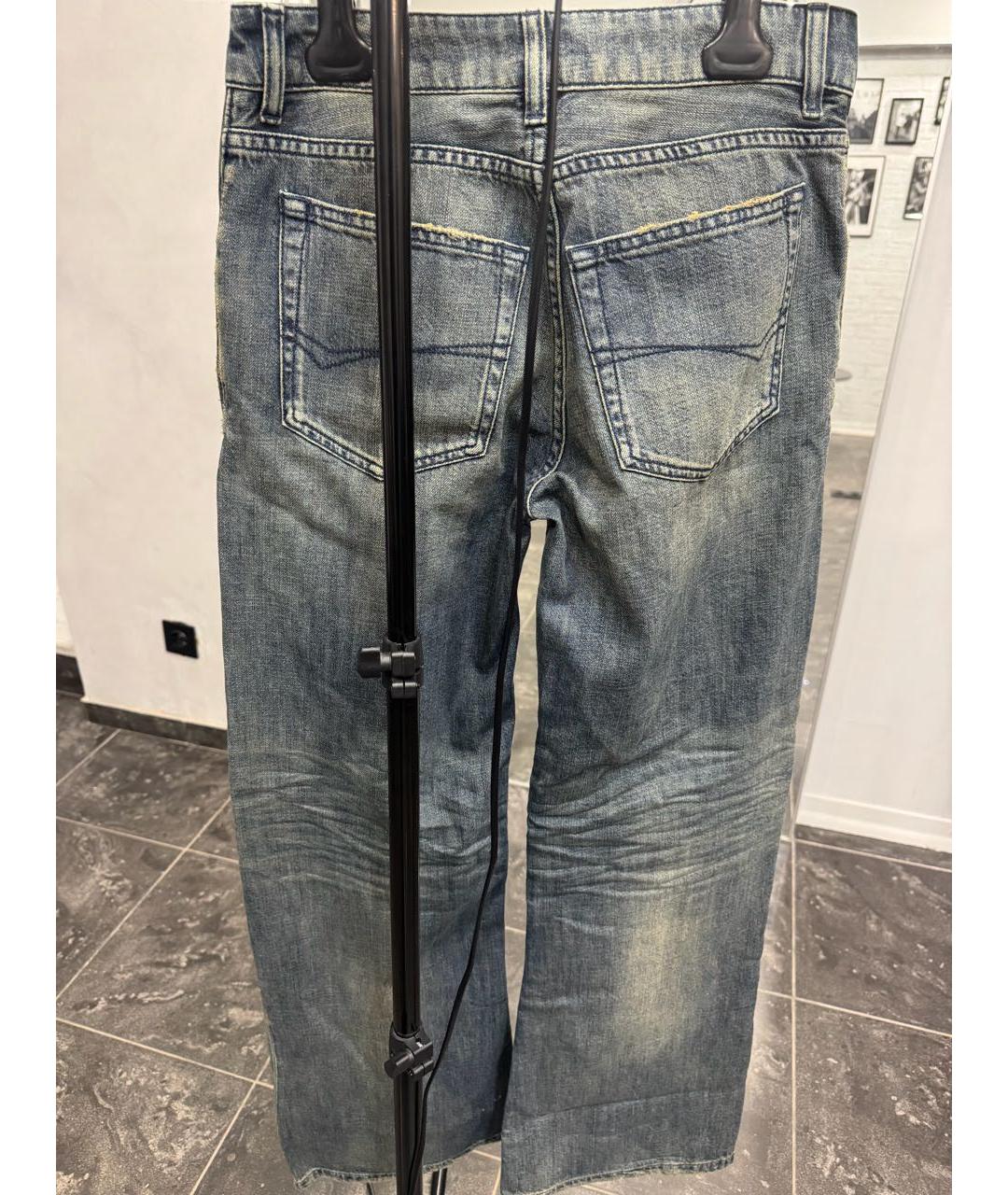 BALENCIAGA Синие хлопковые джинсы клеш, фото 3