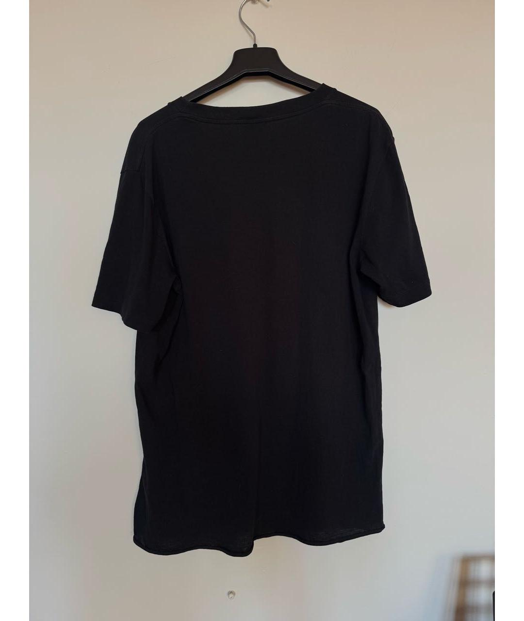 SAINT LAURENT Черная хлопковая футболка, фото 4