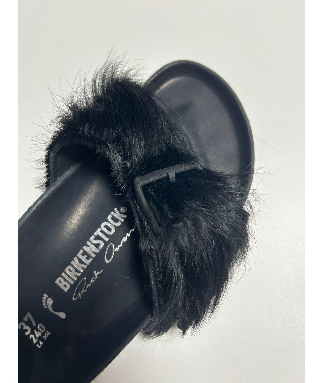 RICK OWENS Черные шлепанцы, фото 5