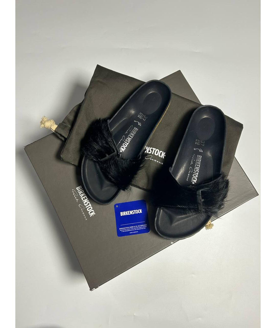 RICK OWENS Черные шлепанцы, фото 9