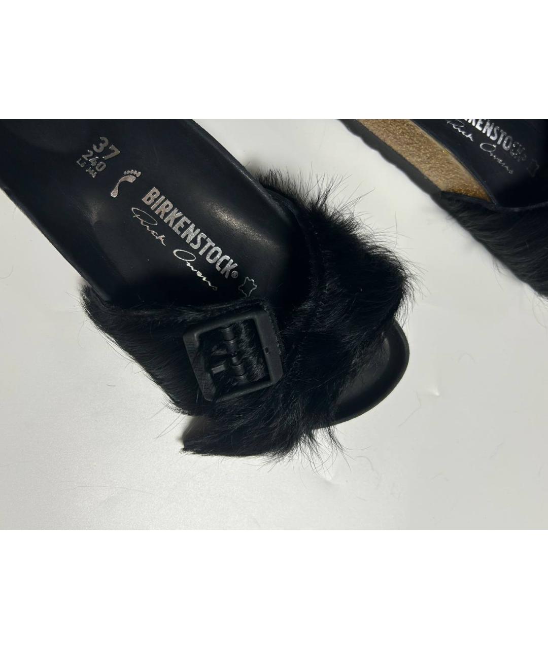 RICK OWENS Черные шлепанцы, фото 7
