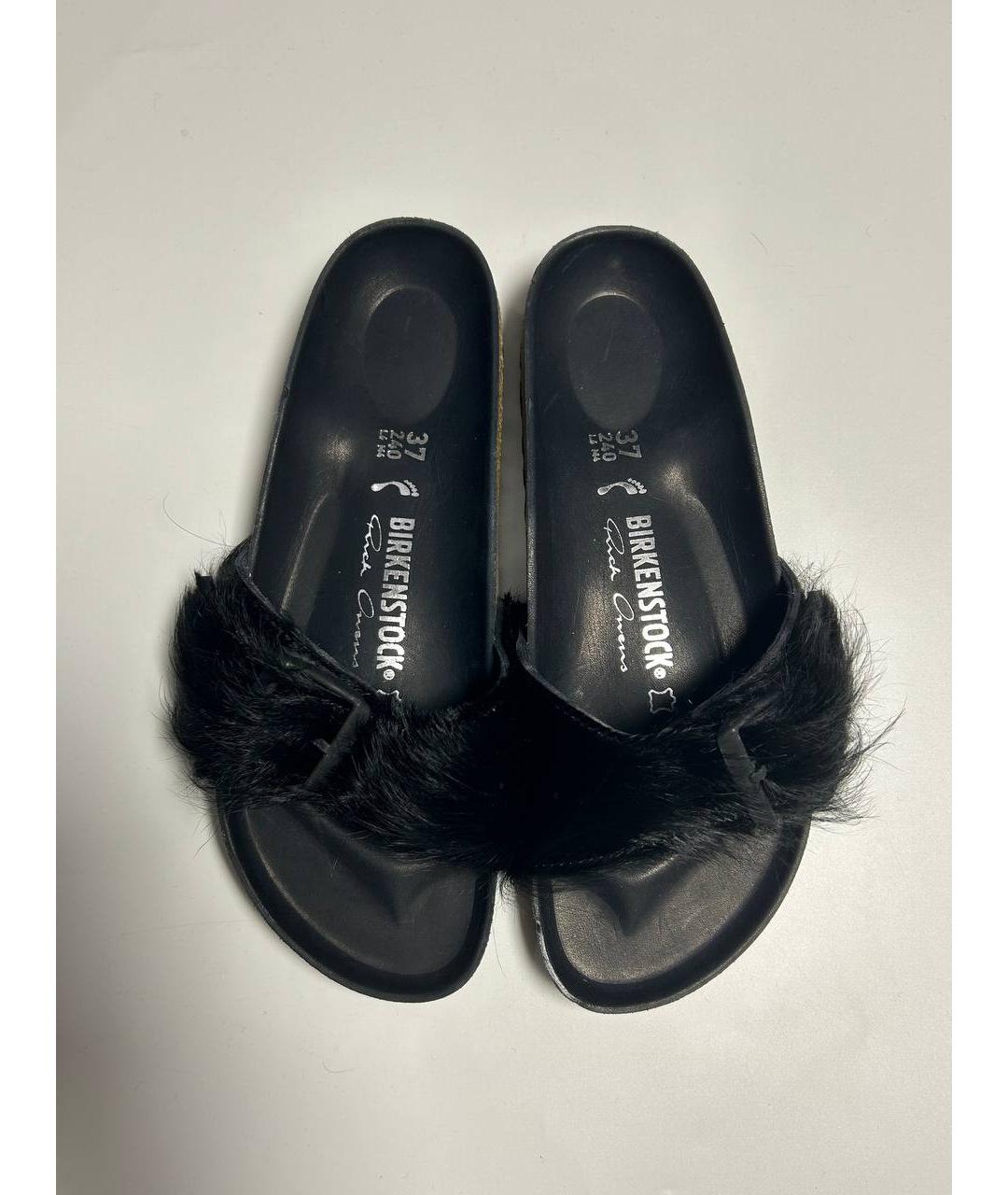 RICK OWENS Черные шлепанцы, фото 3
