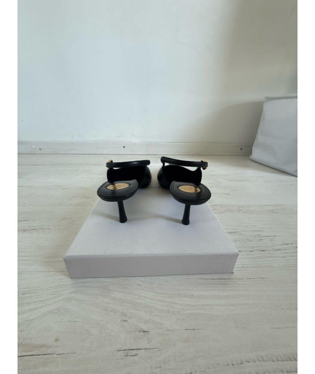 SAINT LAURENT Черные кожаные туфли, фото 3