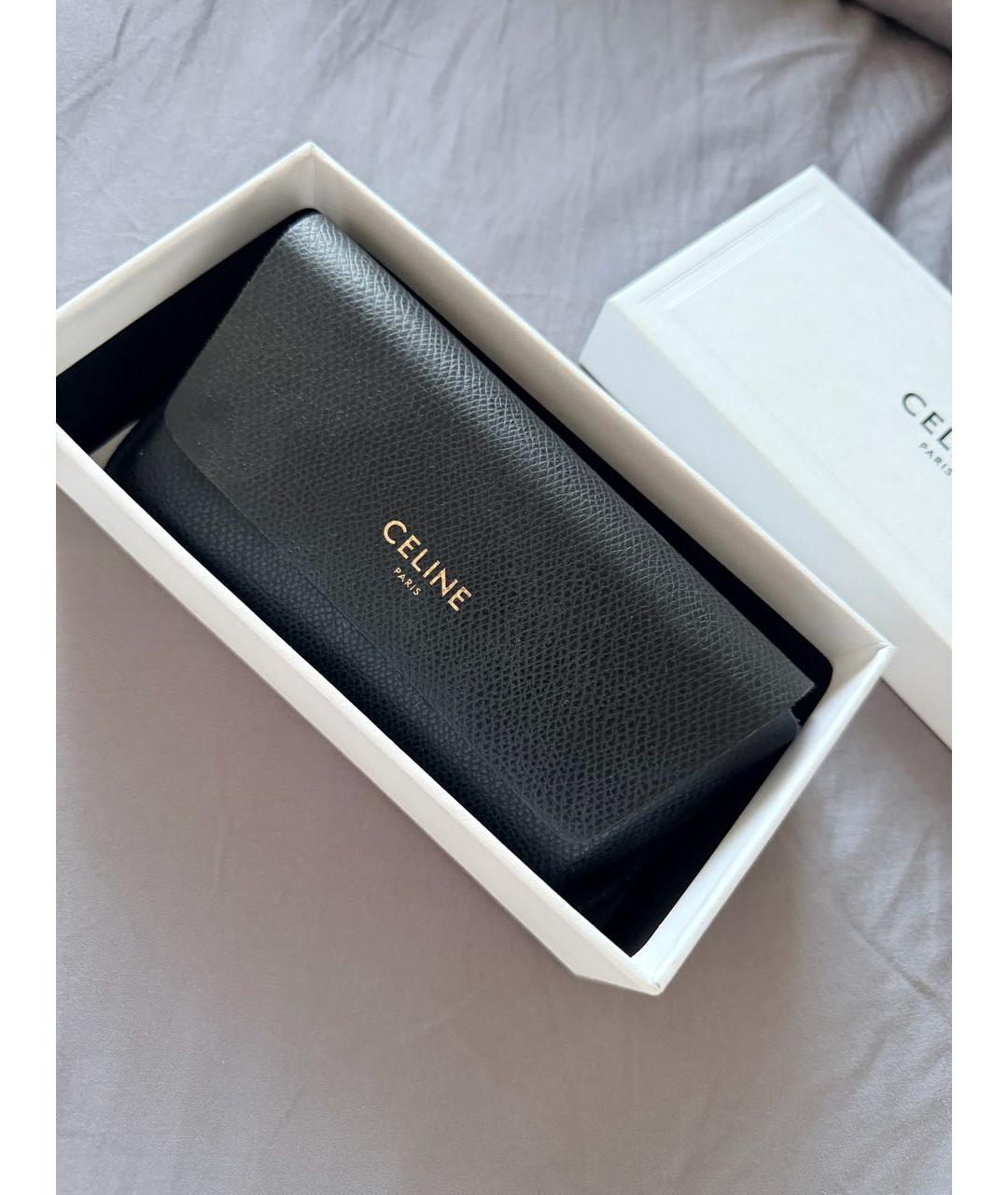 CELINE Черные пластиковые солнцезащитные очки, фото 6