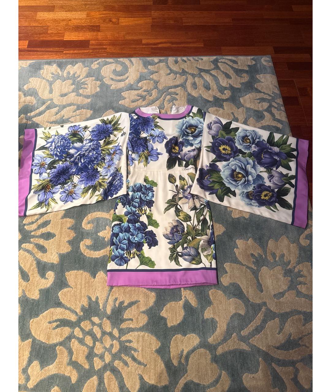 DOLCE&GABBANA Мульти шелковое коктейльное платье, фото 2