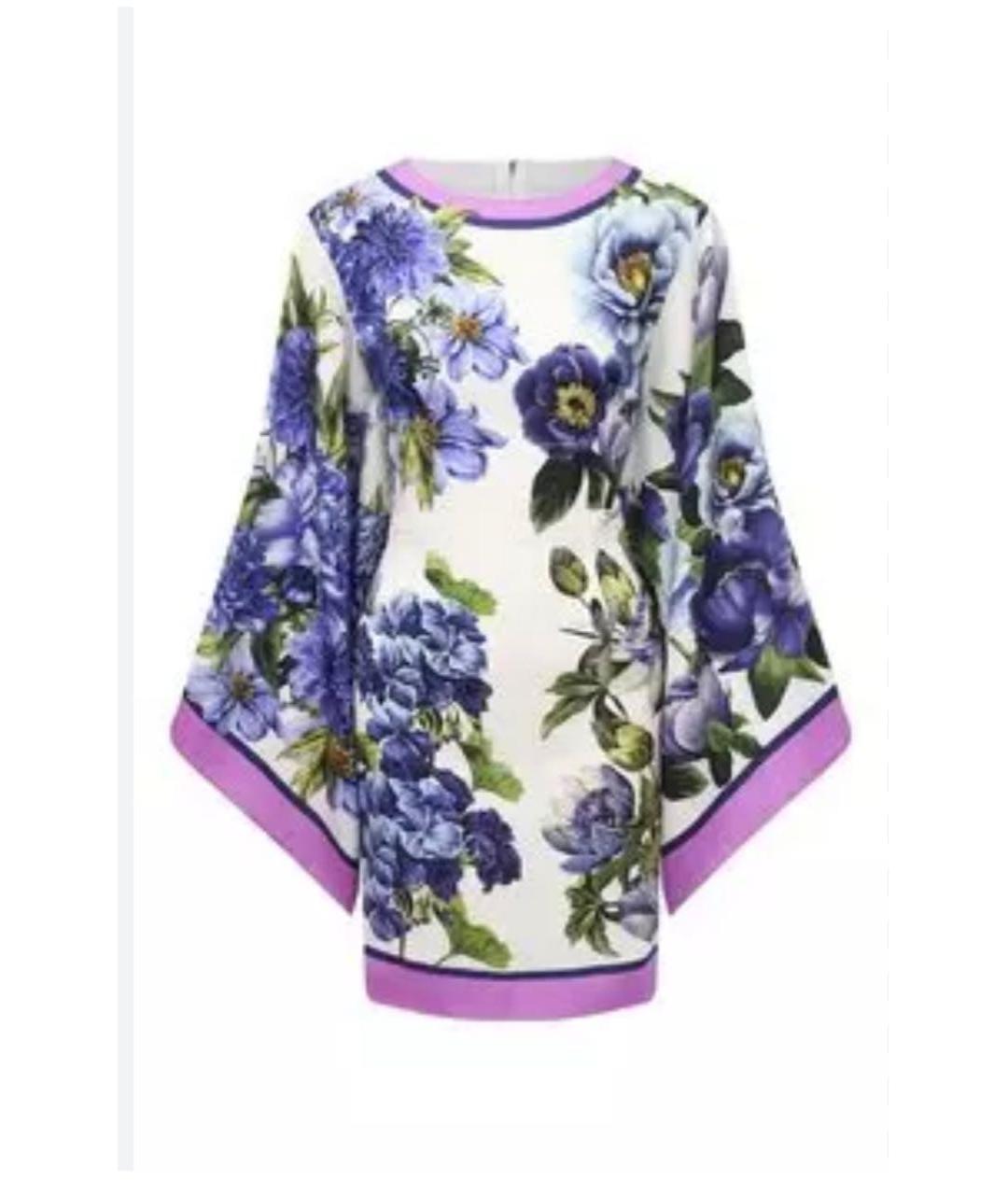 DOLCE&GABBANA Мульти шелковое коктейльное платье, фото 9