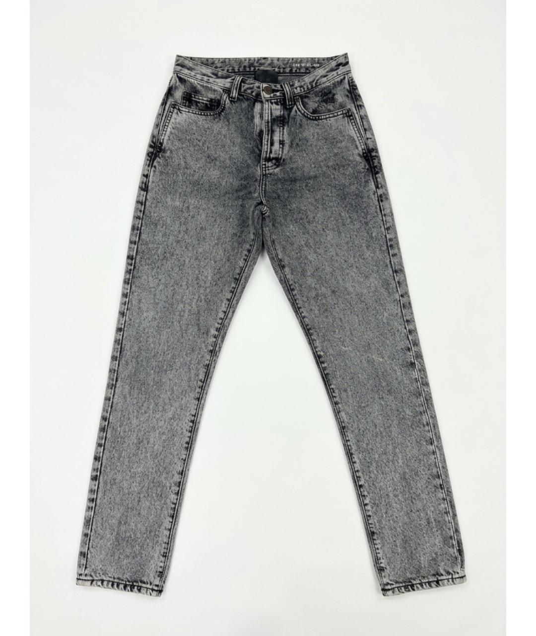SAINT LAURENT Серые хлопковые джинсы слим, фото 6