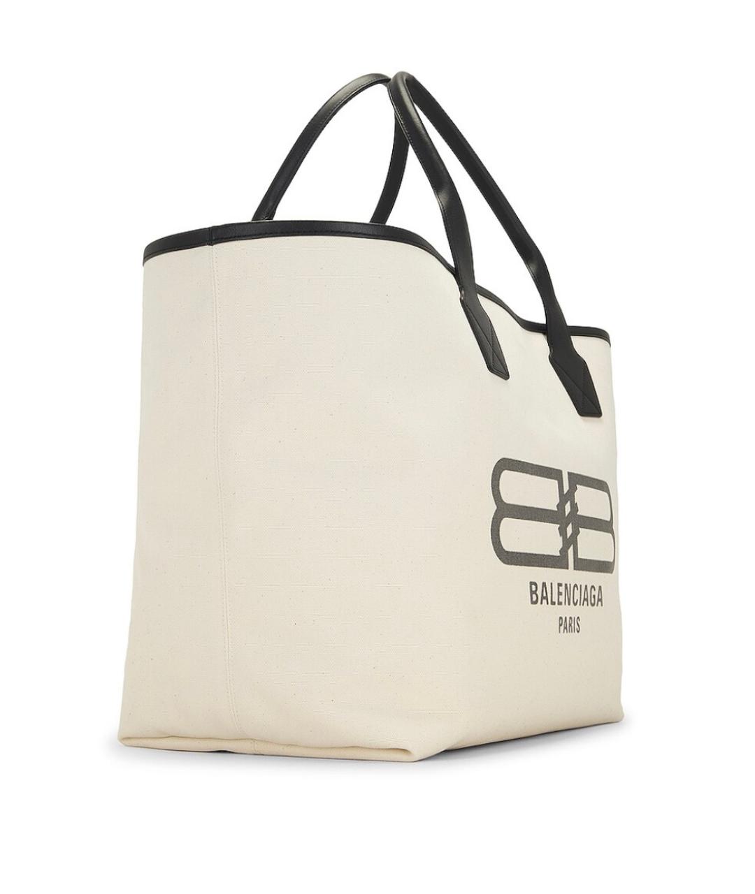 BALENCIAGA Бежевая тканевая сумка тоут, фото 4