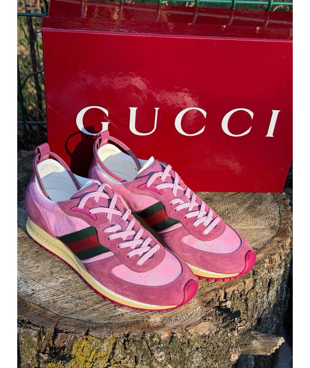 GUCCI Розовые кроссовки, фото 3