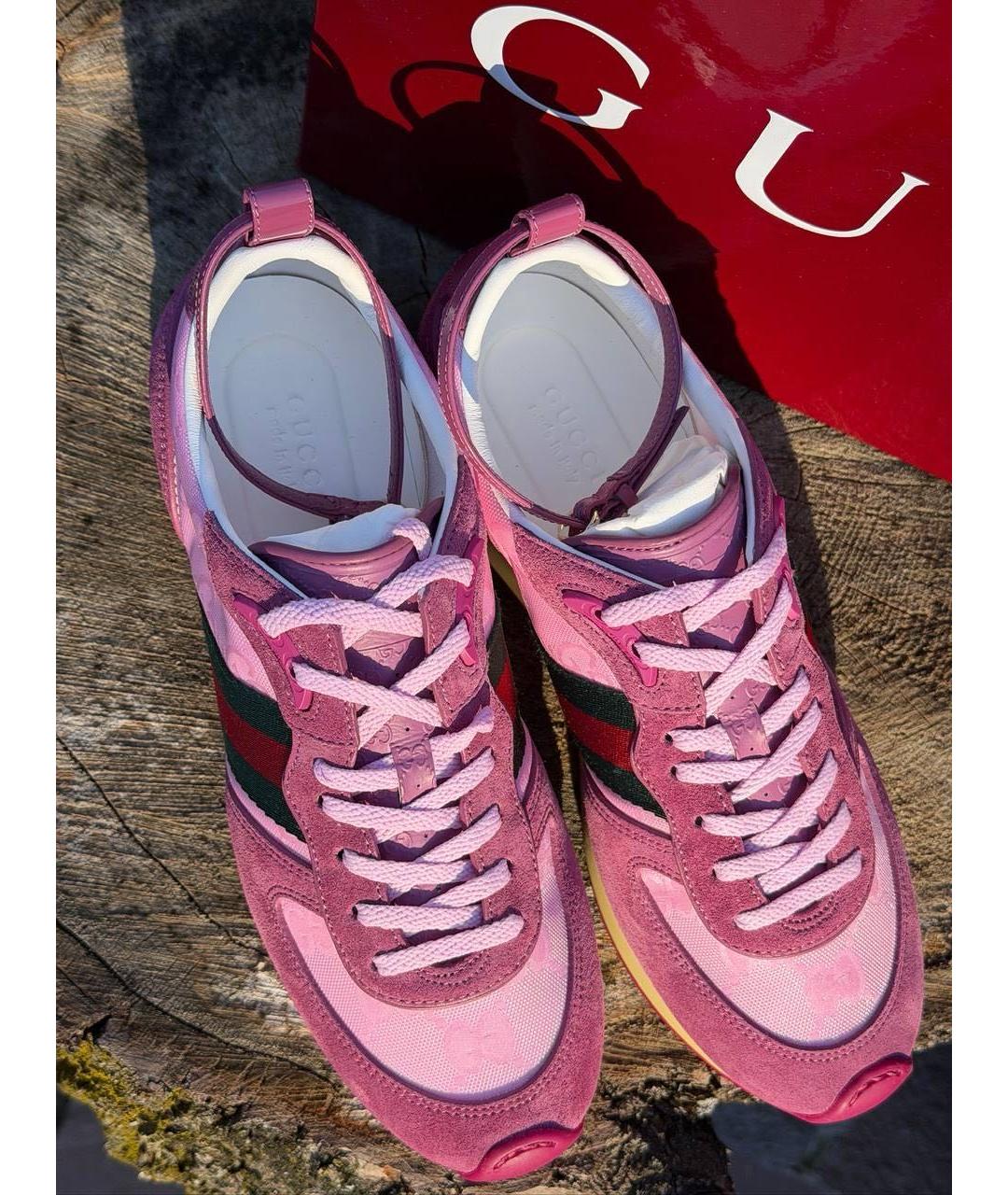 GUCCI Розовые кроссовки, фото 2
