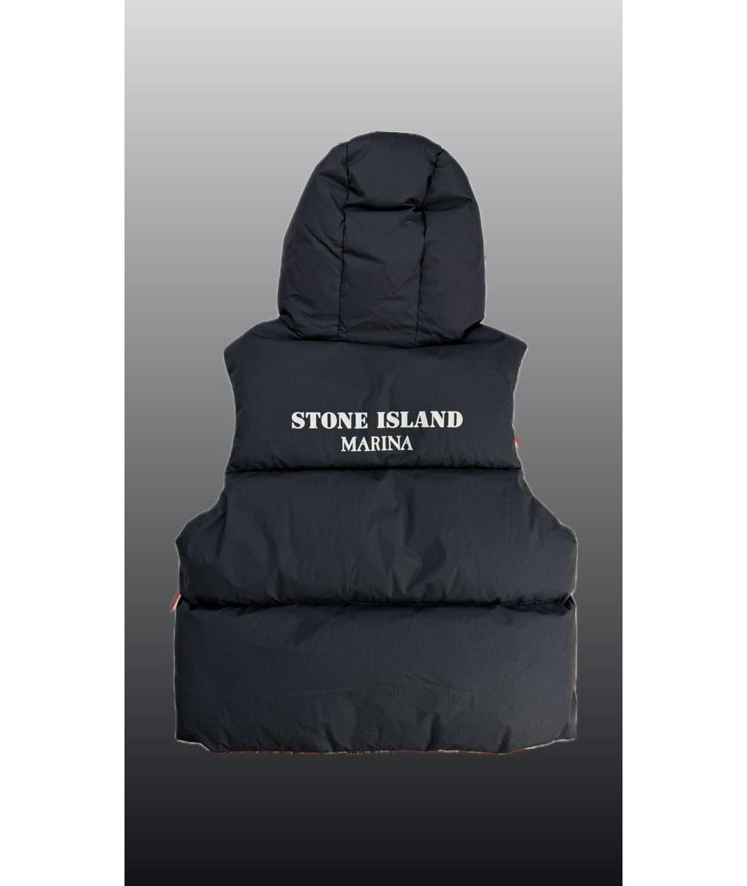 STONE ISLAND Темно-синий жилет, фото 2