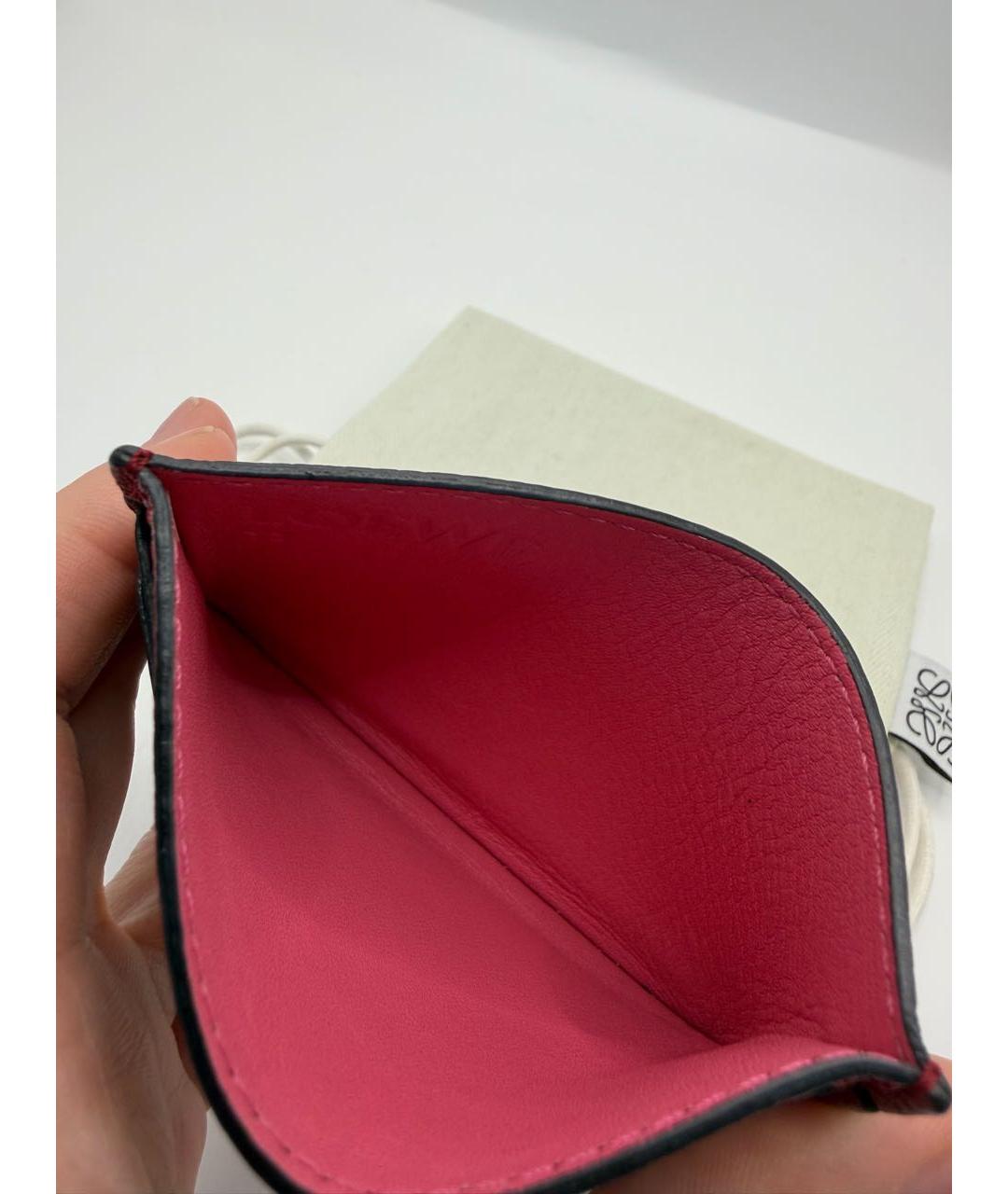LOEWE Фуксия кожаный кардхолдер, фото 4